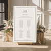 Solace 4-Table Wedding Seating Chart Template