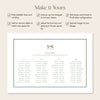 Solace 4-Long Tables Wedding Seating Chart Template