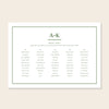 Solace 5-Table Wedding Seating Chart Template (Landscape)