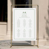 Solace 6-Table Wedding Seating Chart Template