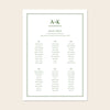 Solace 6-Table Wedding Seating Chart Template