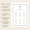 Solace 6-Table Wedding Seating Chart Template