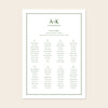 Solace 8-Table Wedding Seating Chart Template