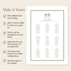 Solace 9-Table Wedding Seating Chart Template