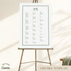 Solace Alphabetical Seating Chart Template