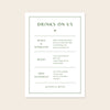 Solace Bar Menu Sign Template (US)