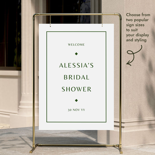Solace Bridal Shower Welcome Sign Template