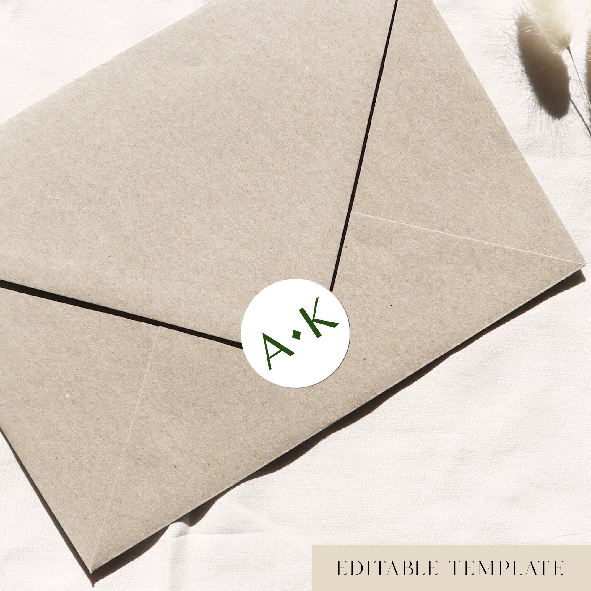Solace Editable Envelope Sticker Seal Template – The Hello Bureau