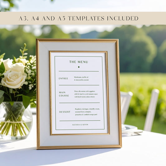 Solace Menu Template