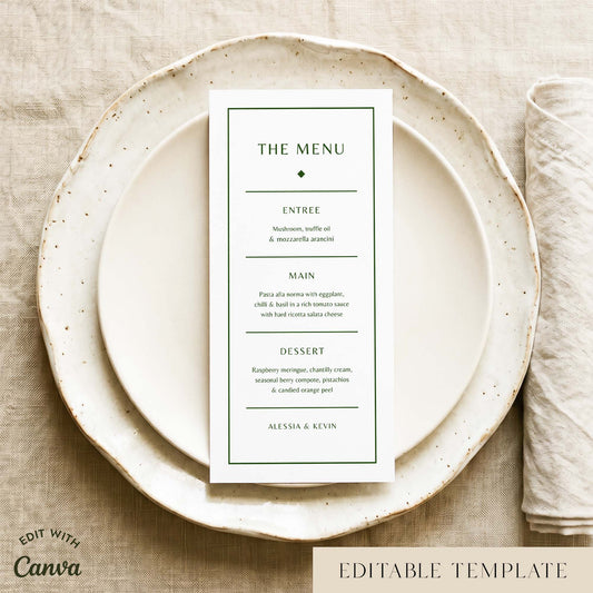Solace Menu Template