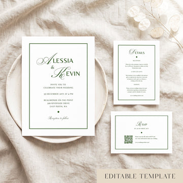 Solace Wedding Invitation Template