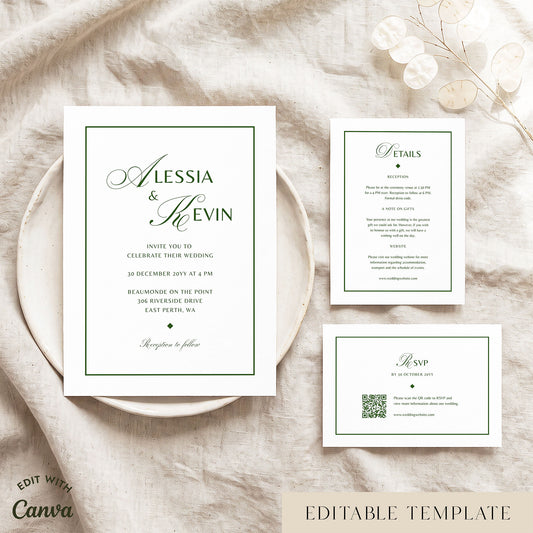 Solace Wedding Invitation Template