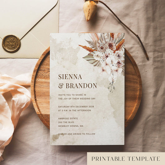 Solana Wedding Invitation Template