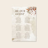 Solana Wedding Seating Chart Template (Long Tables)
