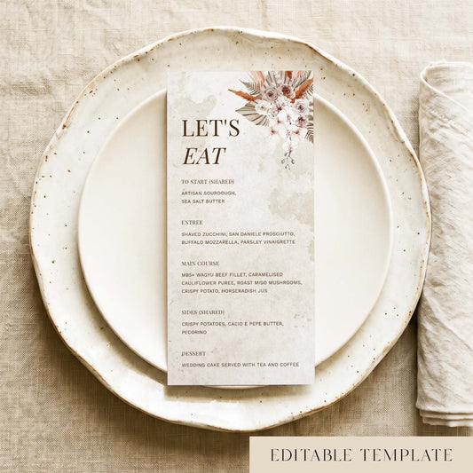 Solana Menu Template