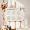 Solana Wedding Seating Chart Template (Long Tables) (Horizontal)