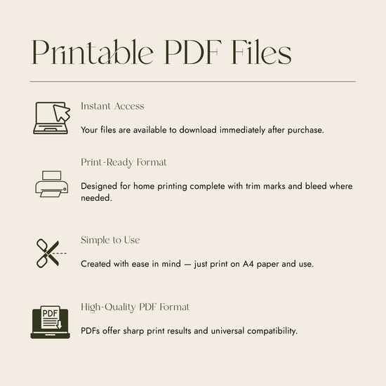 Infographic about the features of printable PDF files.