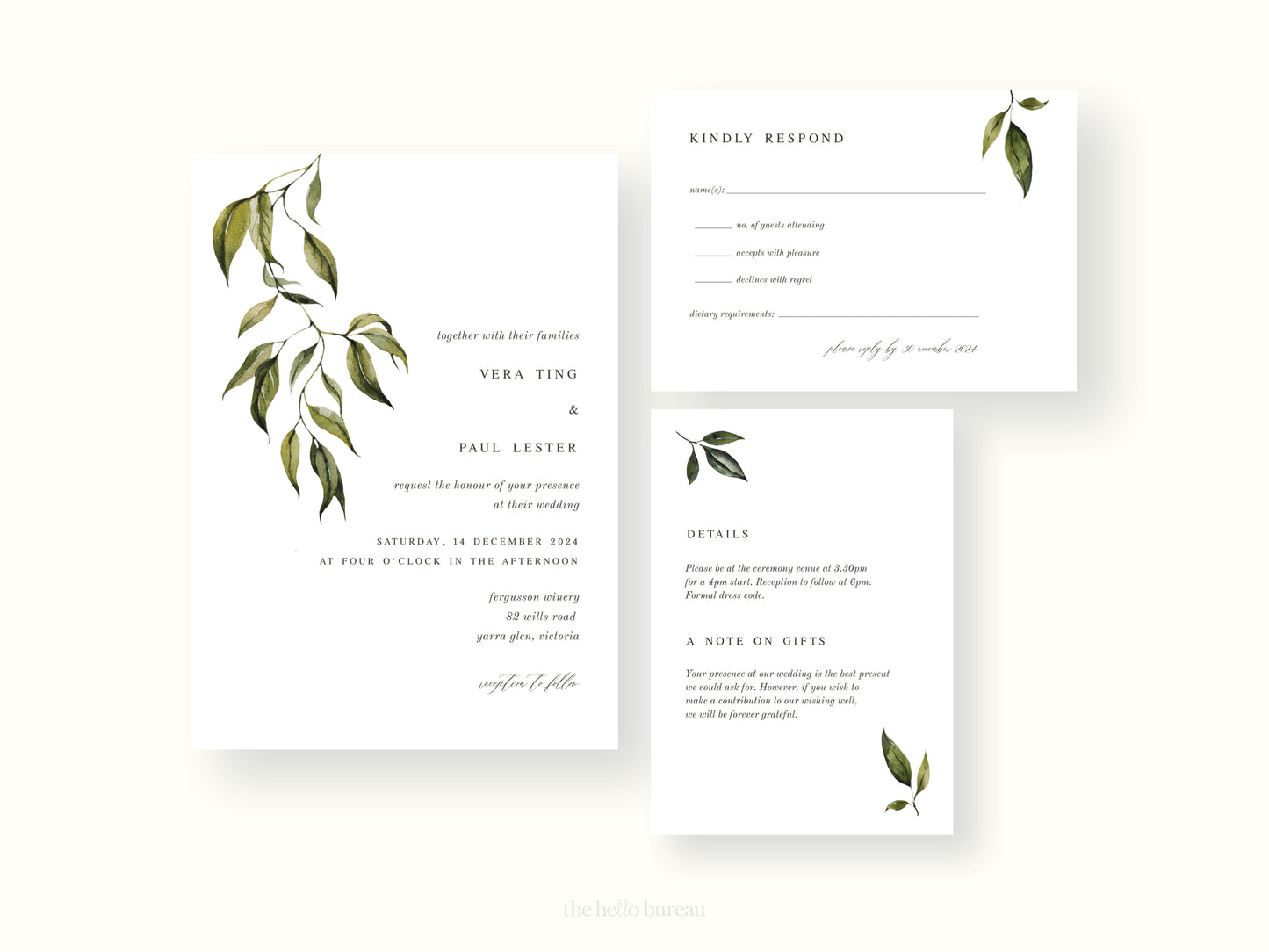 Printable Greenery Wedding Invitation Template | DIY Editable Invites 