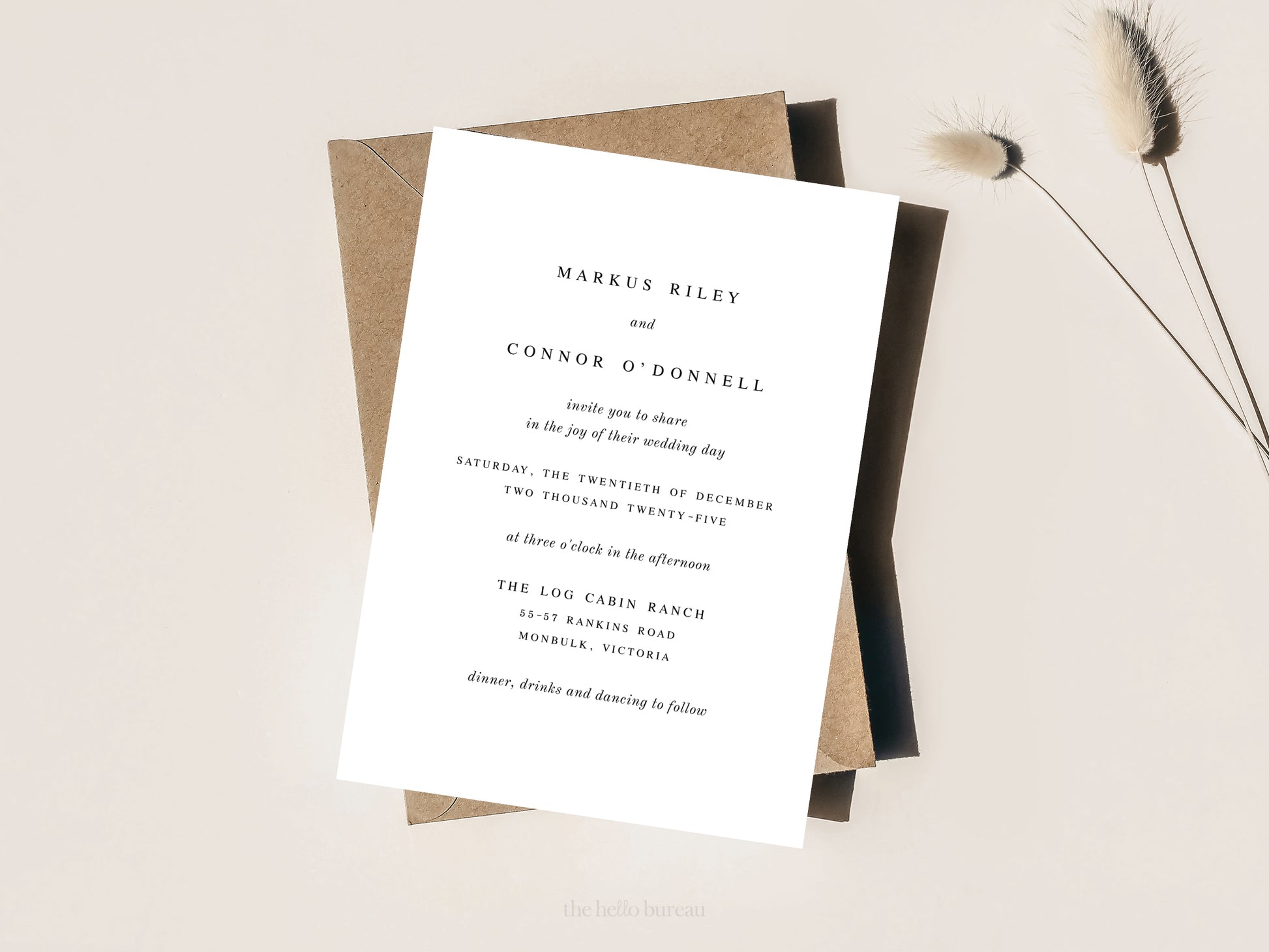 Printable Elegant Wedding Invitation Templates | DIY Editable Invites