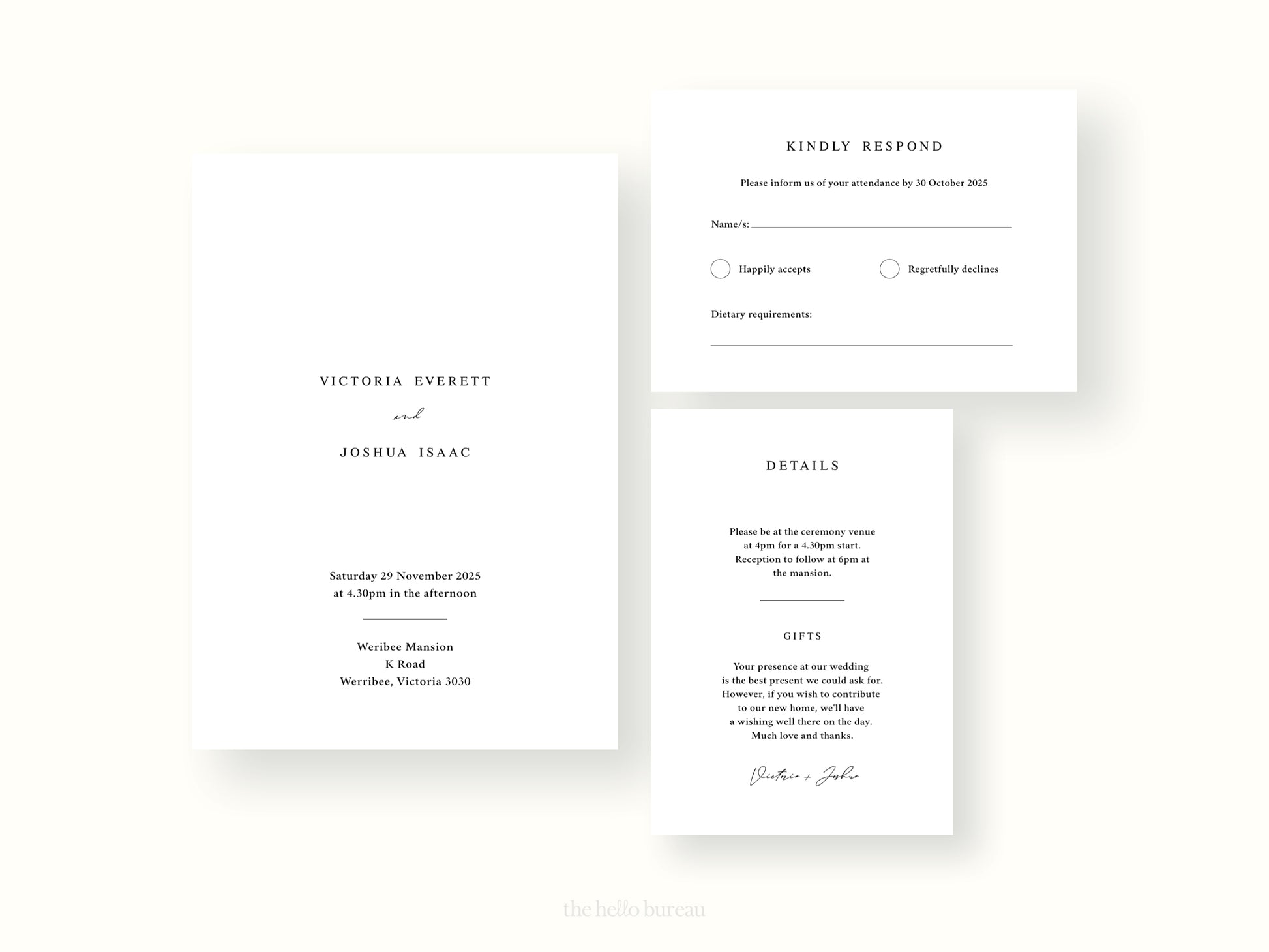 Printable Minimal Wedding Invitation Templates | DIY Editable Invites 