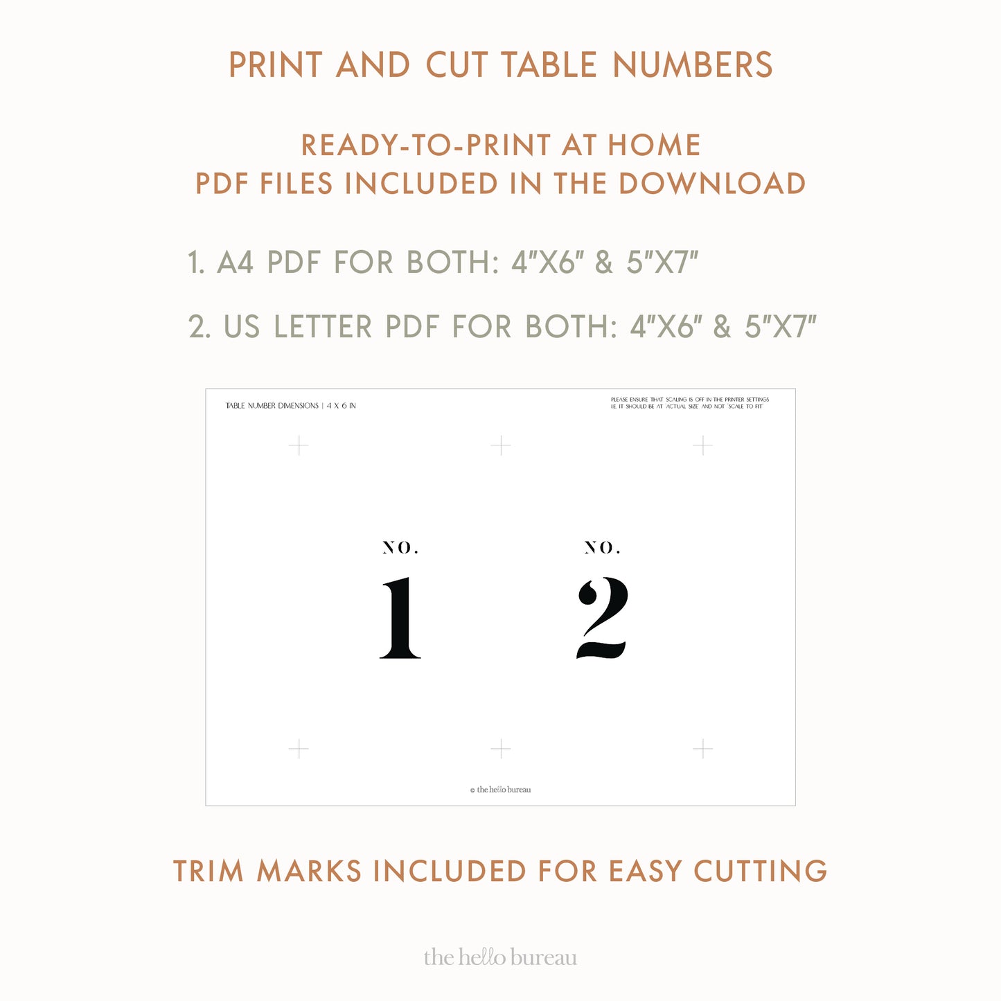 Printable Rustic Table Numbers 1-50