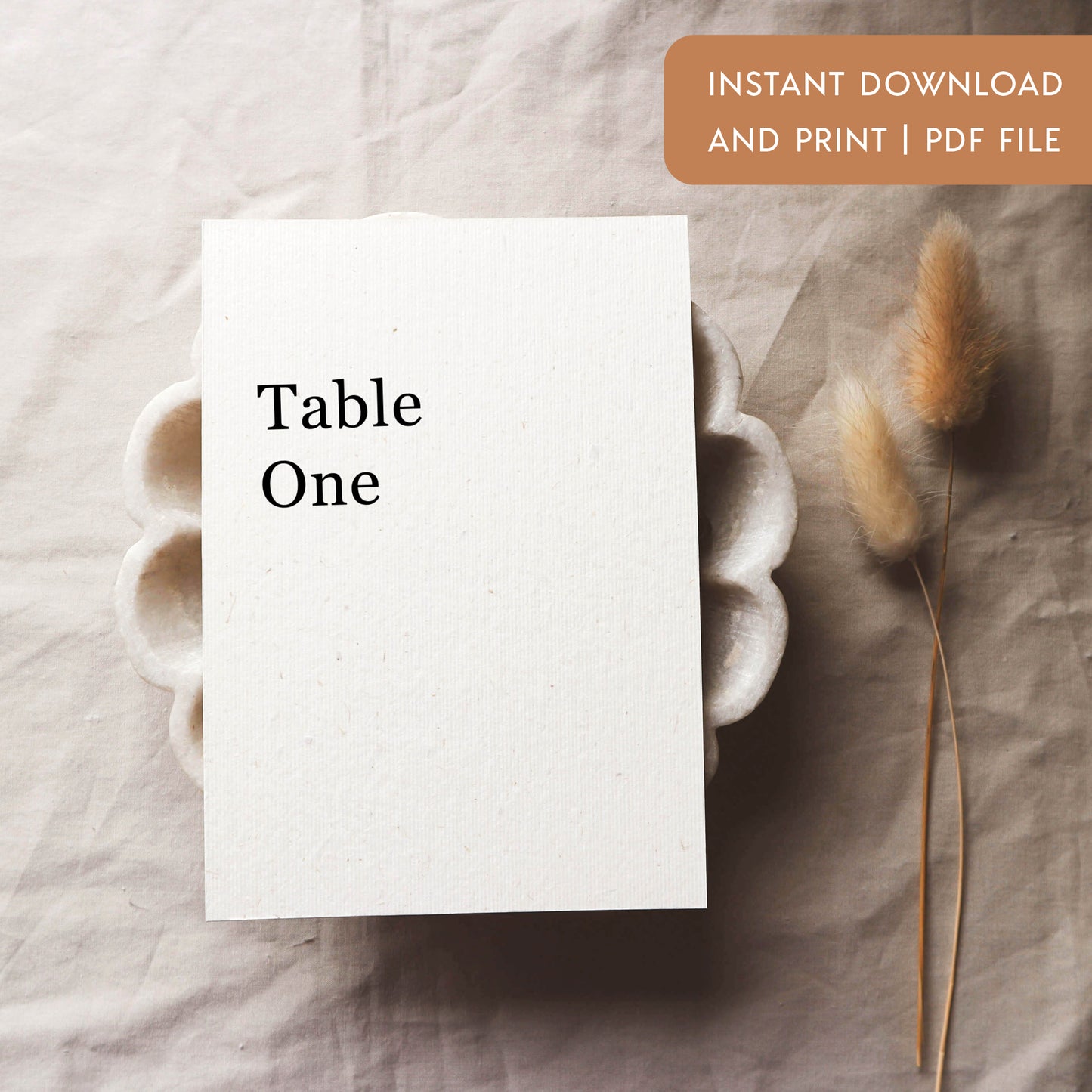 Printable Modern Table Numbers Wedding