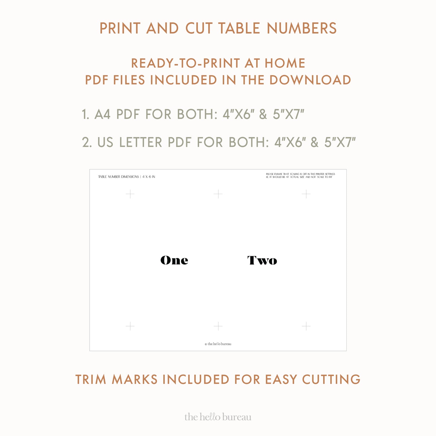 Printable Vintage Table Numbers 1-50