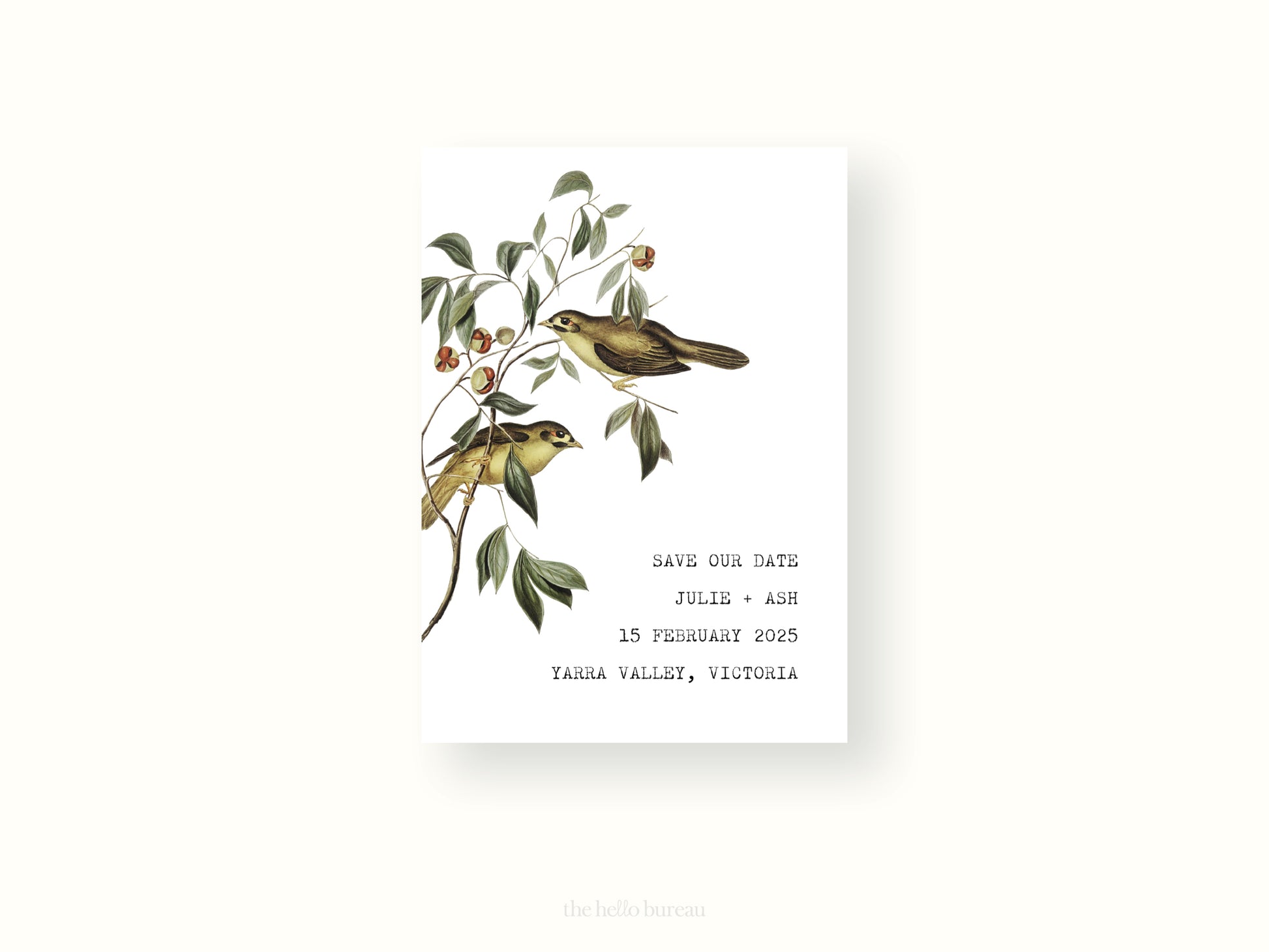 Printable Birds Save The Date Template