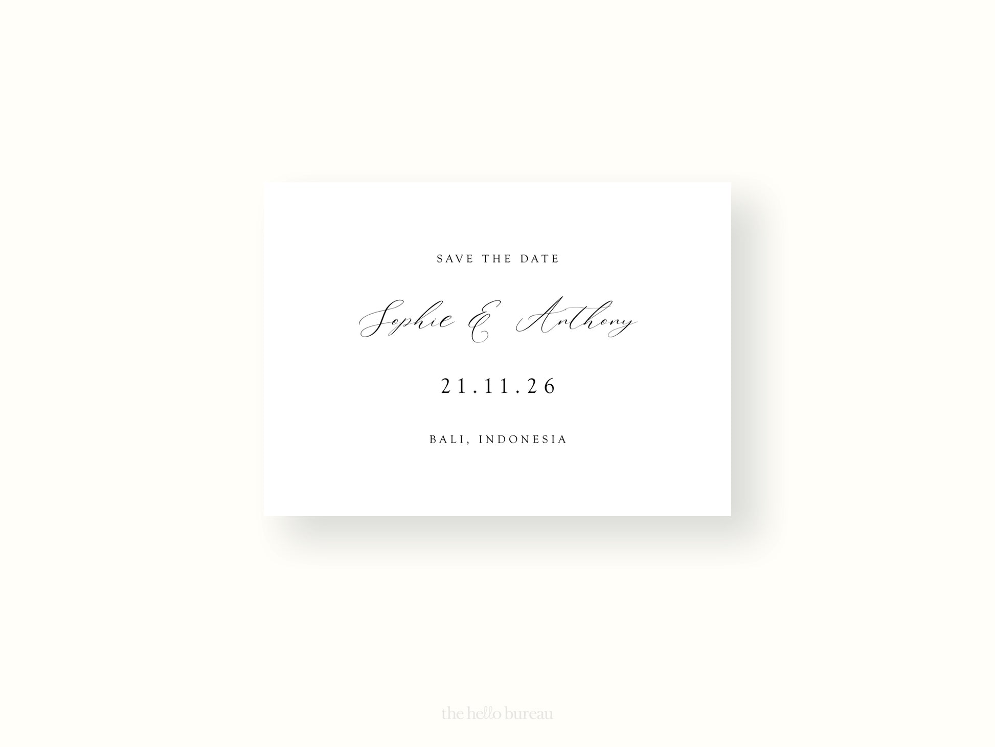 Printable Elegant Save The Date Template