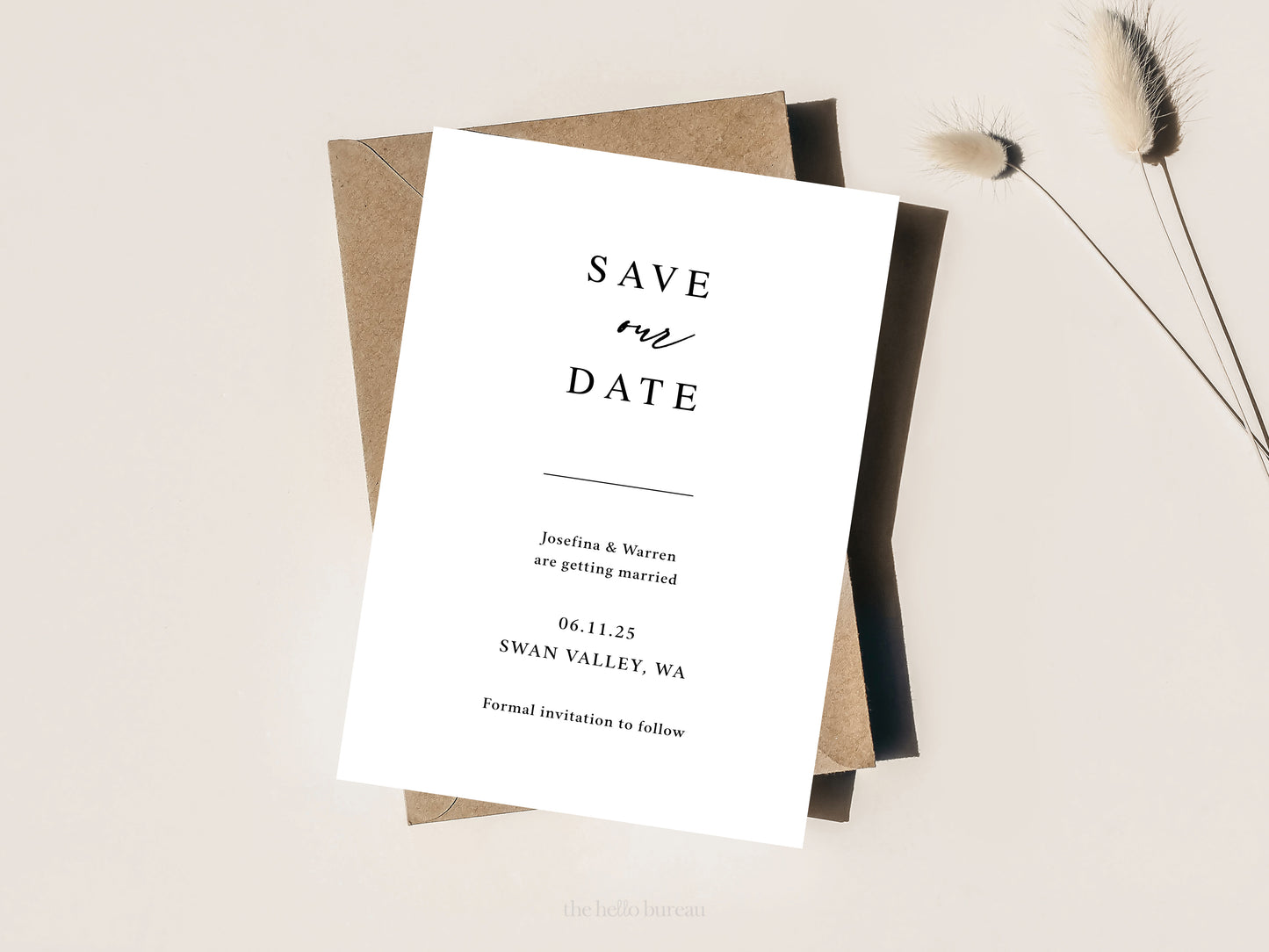 Printable Minimal Save The Date Template