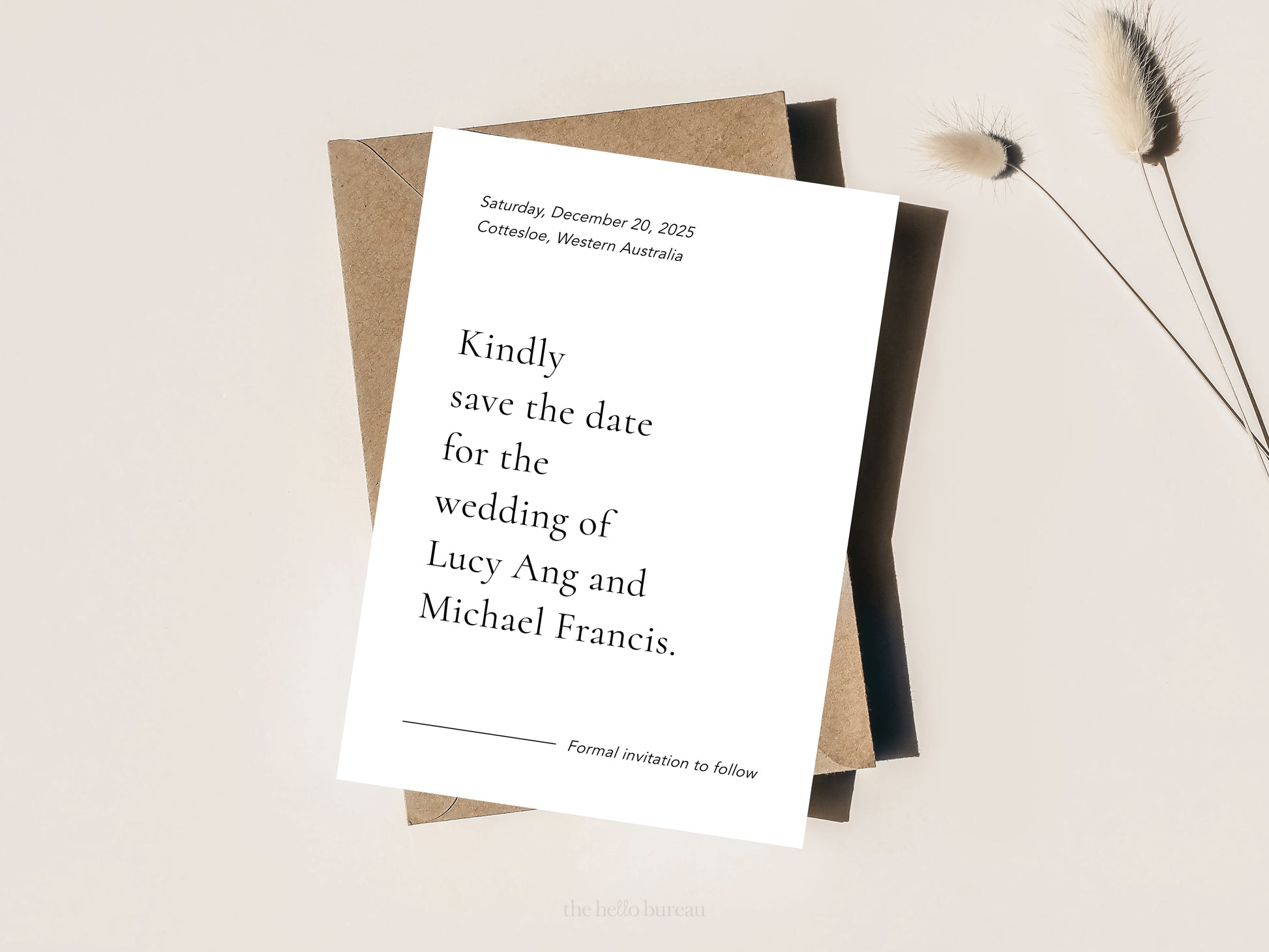 Printable Modern Save The Date Template