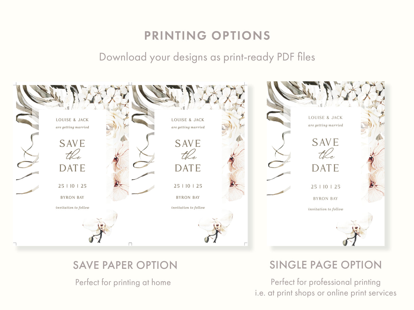 Waverley Save The Date Template (US Paper Sizes)