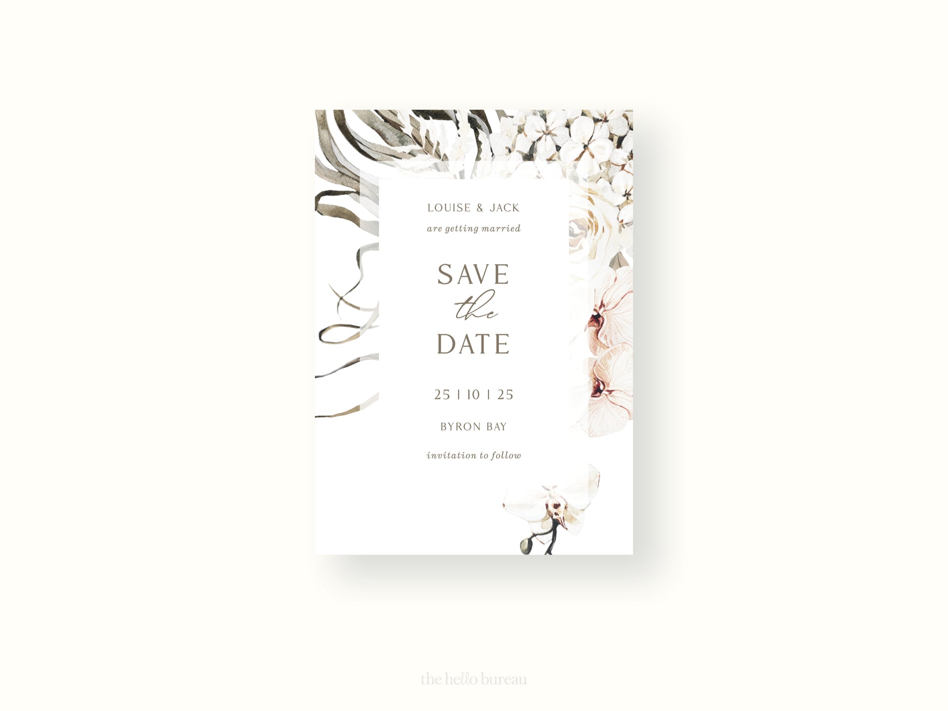 Printable Boho Florals Save The Date Template