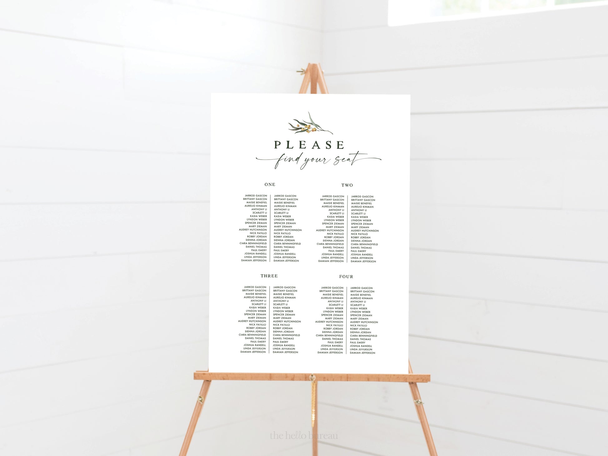 Printable Long Tables Seating Chart Template | DIY Signage