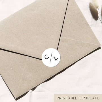 Temperance Envelope Sticker Seal Template