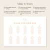 Terra 10-Table Wedding Seating Chart Template (Landscape)