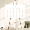 Terra 12-Table Wedding Seating Chart Template (Landscape)
