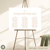 Terra 3-Table Long Tables Wedding Seating Chart Template (Landscape)