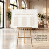 Terra 3-Table Long Tables Wedding Seating Chart Template (Landscape)