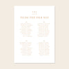 Terra 4-Table Long Tables Wedding Seating Chart Template