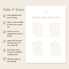 Terra 4-Table Long Tables Wedding Seating Chart Template