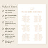 Terra 6-Table Long Tables Wedding Seating Chart Template