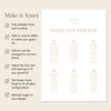 Terra 6-Table Wedding Seating Chart Template