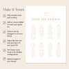 Terra 8-Table Wedding Seating Chart Template