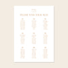 Terra 9-Table Wedding Seating Chart Template