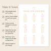 Terra 9-Table Wedding Seating Chart Template