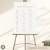 Terra Alphabetical Seating Chart Template