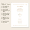Terra Bar Menu Sign Template