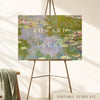 Water Lilies Wedding Welcome Sign Template (US)