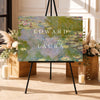 Water Lilies Wedding Welcome Sign Template (US)
